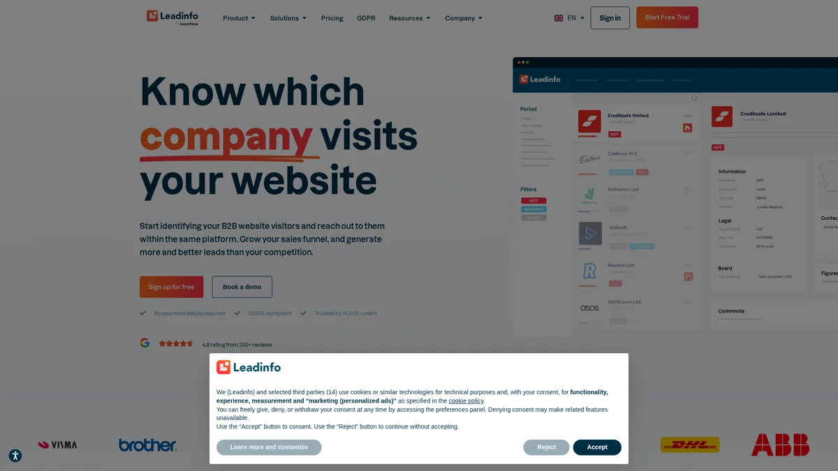 VisitorQueue landing page